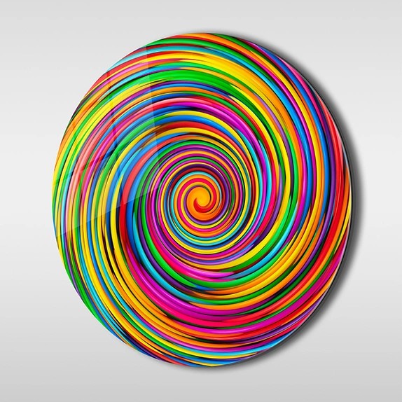 Colorful Swirl Glass Wall Art – Abstract Wall Arts