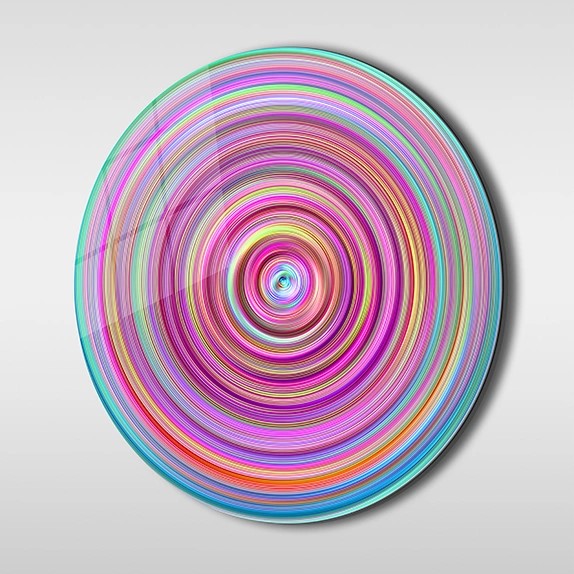 Vibrant Circular Glass Wall Art – Abstract Wall Arts