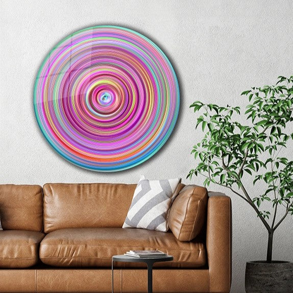 Vibrant Circular Glass Wall Art – Abstract Wall Arts