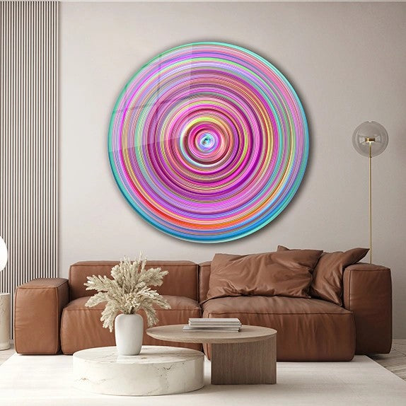 Vibrant Circular Glass Wall Art – Abstract Wall Arts