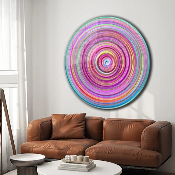 Vibrant Circular Glass Wall Art – Abstract Wall Arts