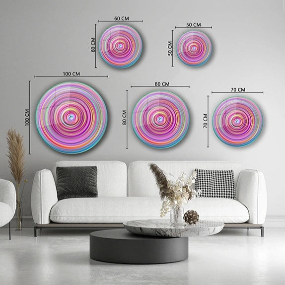 Vibrant Circular Glass Wall Art – Abstract Wall Arts